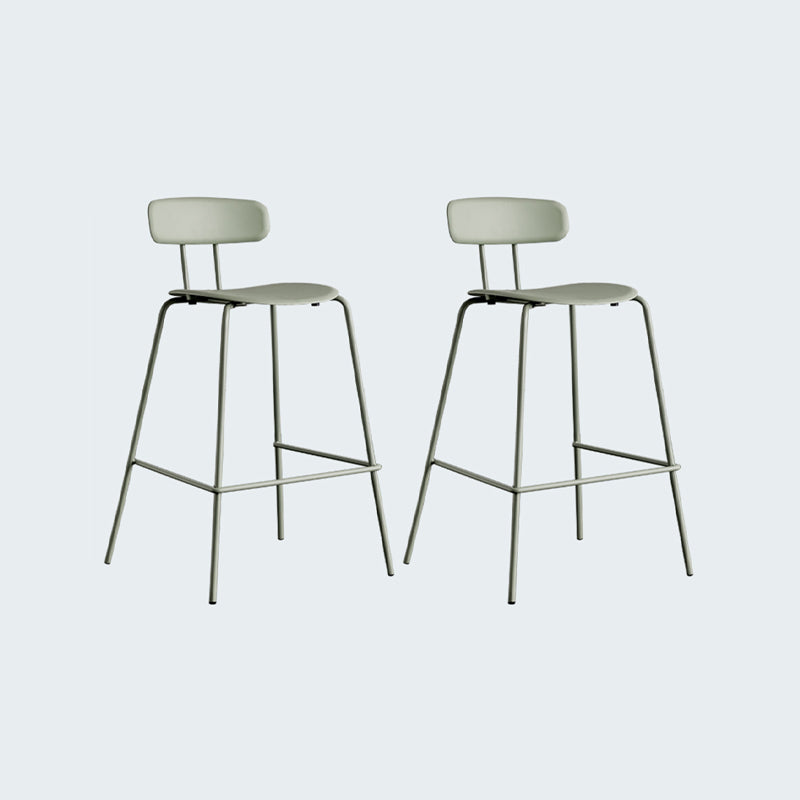 Modern Bar-stool Plastic Counter Bar Stool for Kitchen Bar with Metal Legs