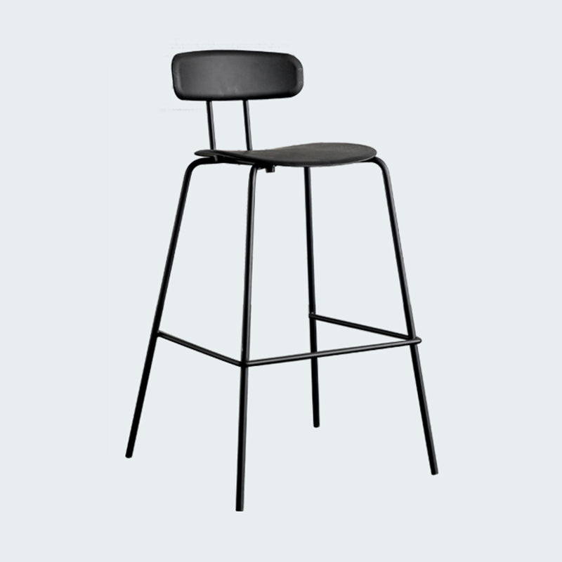 Modern Bar-stool Plastic Counter Bar Stool for Kitchen Bar with Metal Legs