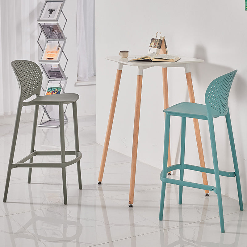 Nordic Style Bar-stool Plastic Counter Bar Stool for Kitchen Bar with Plastic Legs