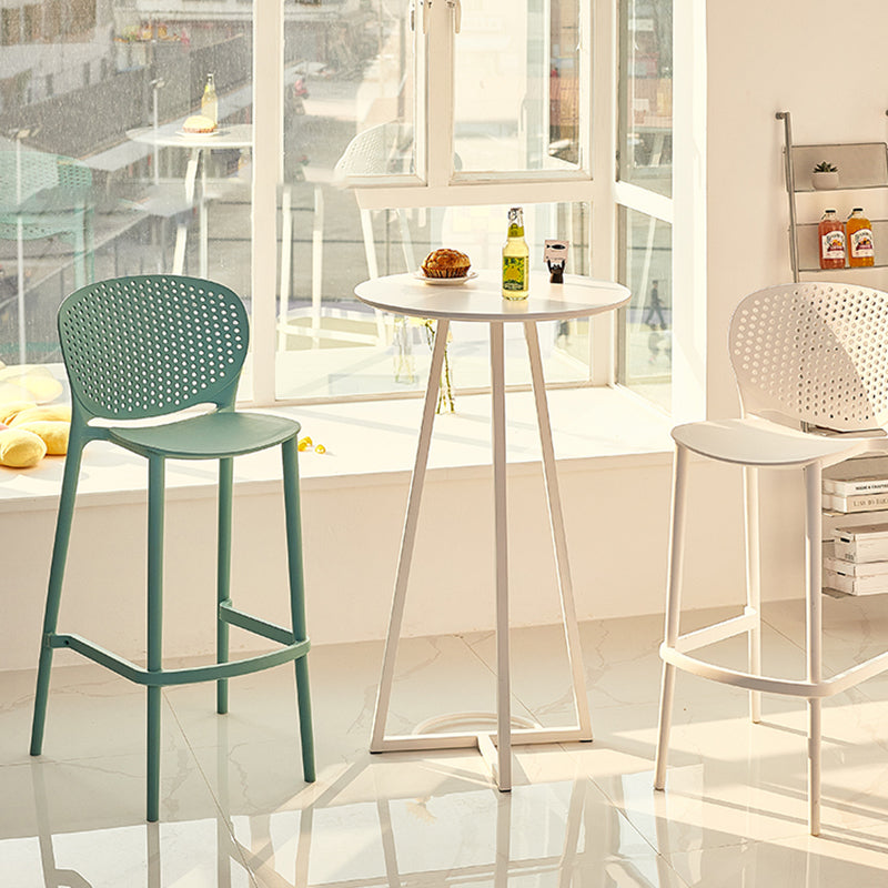 Nordic Style Bar-stool Plastic Counter Bar Stool for Kitchen Bar with Plastic Legs