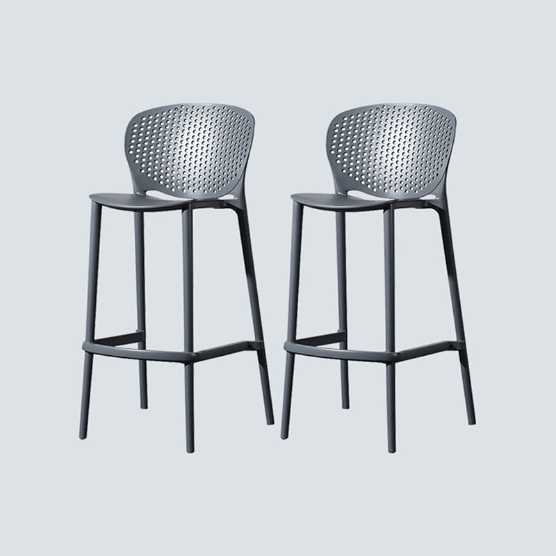 Nordic Style Bar-stool Plastic Counter Bar Stool for Kitchen Bar with Plastic Legs