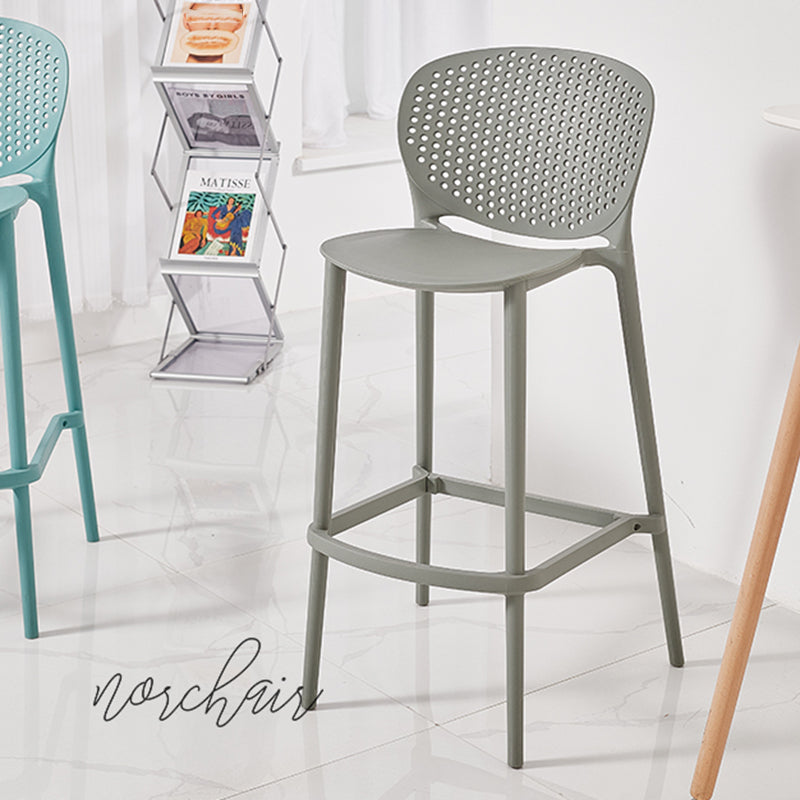Nordic Style Bar-stool Plastic Counter Bar Stool for Kitchen Bar with Plastic Legs
