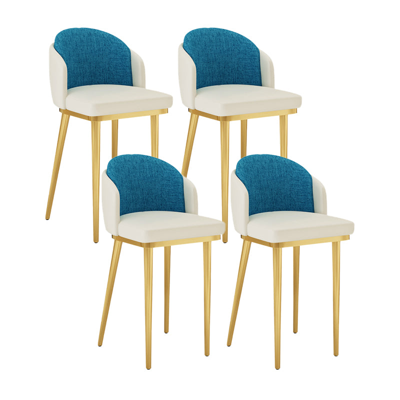 Nordic Design Upholstered Bar Stools for Home Armless Low Back Stools with Cushion