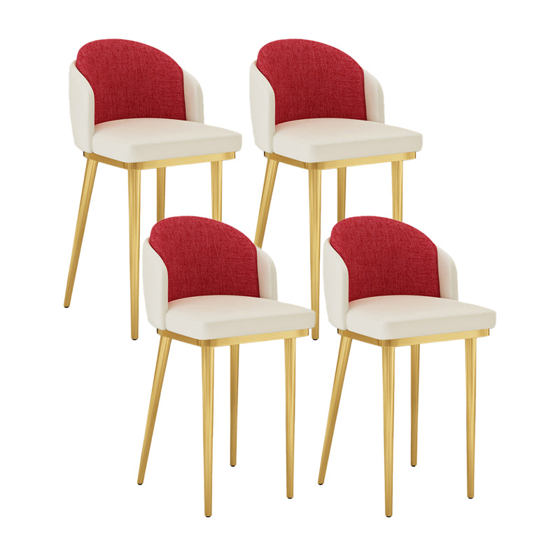 Nordic Design Upholstered Bar Stools for Home Armless Low Back Stools with Cushion