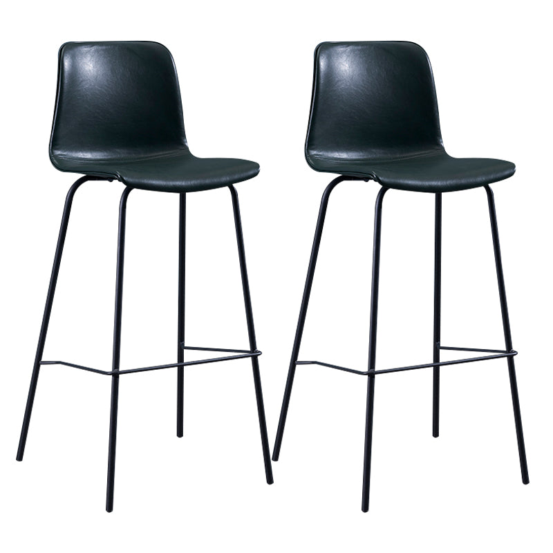 Contemporary Style Bar-stool Leather Counter Bar Stool for Kitchen Bar with Metal Legs