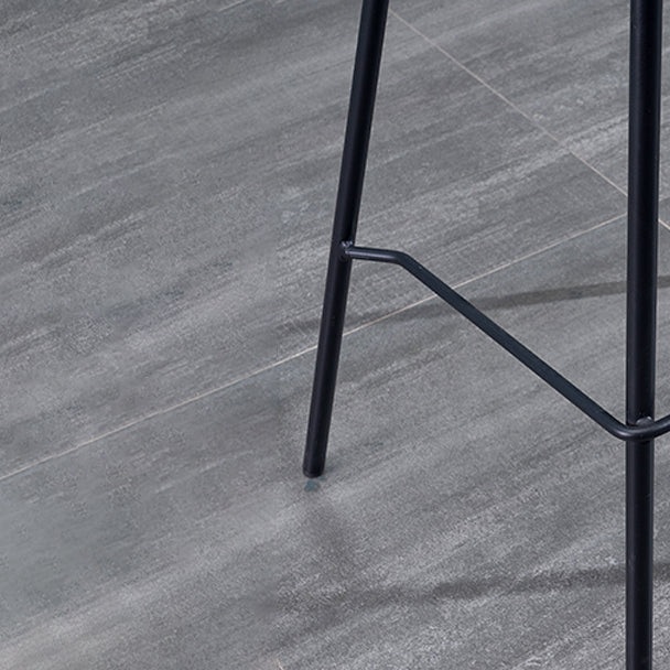 Contemporary Style Bar-stool Leather Counter Bar Stool for Kitchen Bar with Metal Legs