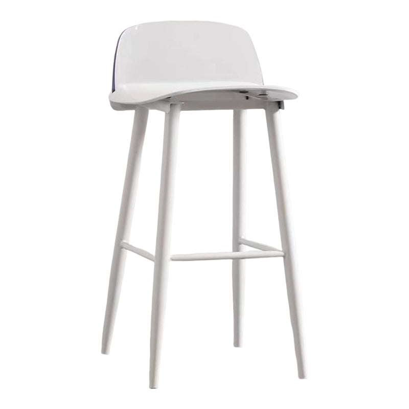 Modern Rectangle Bar and Counter Stool Low Back Stool with 4 Legs