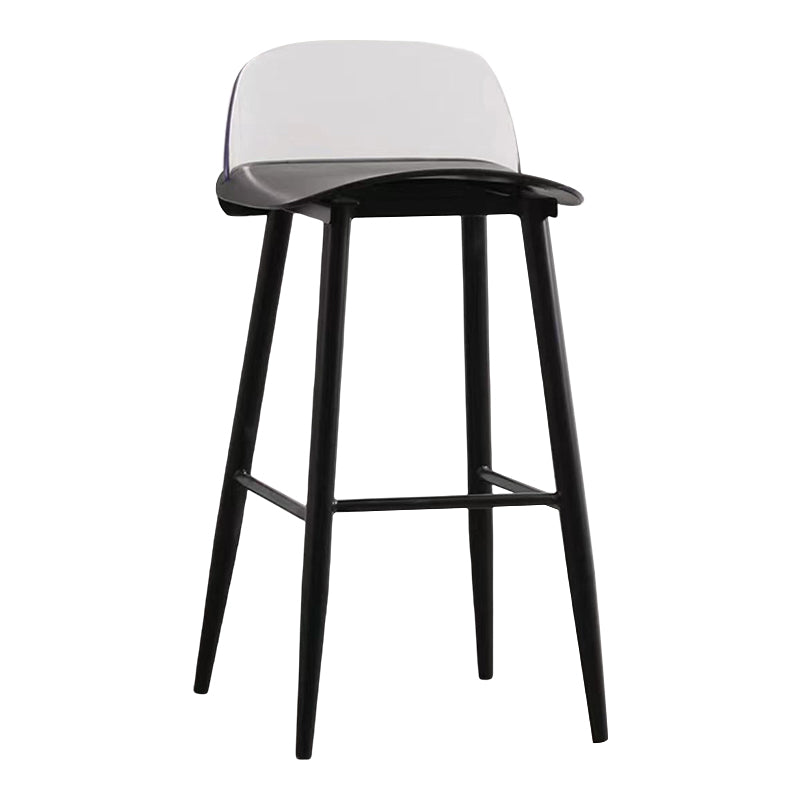 Modern Rectangle Bar and Counter Stool Low Back Stool with 4 Legs
