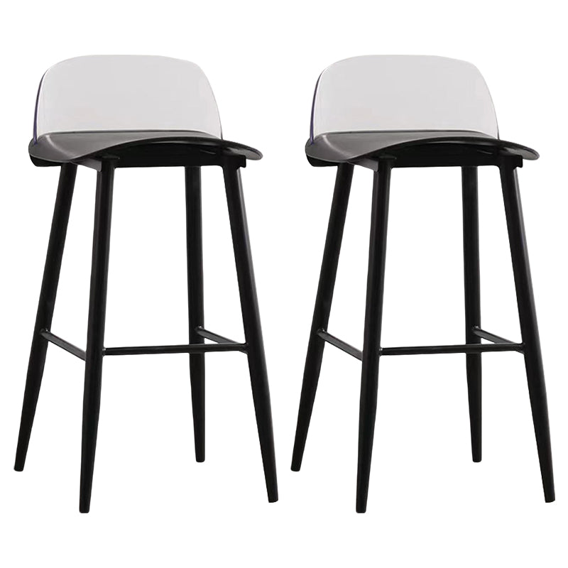 Modern Rectangle Bar and Counter Stool Low Back Stool with 4 Legs
