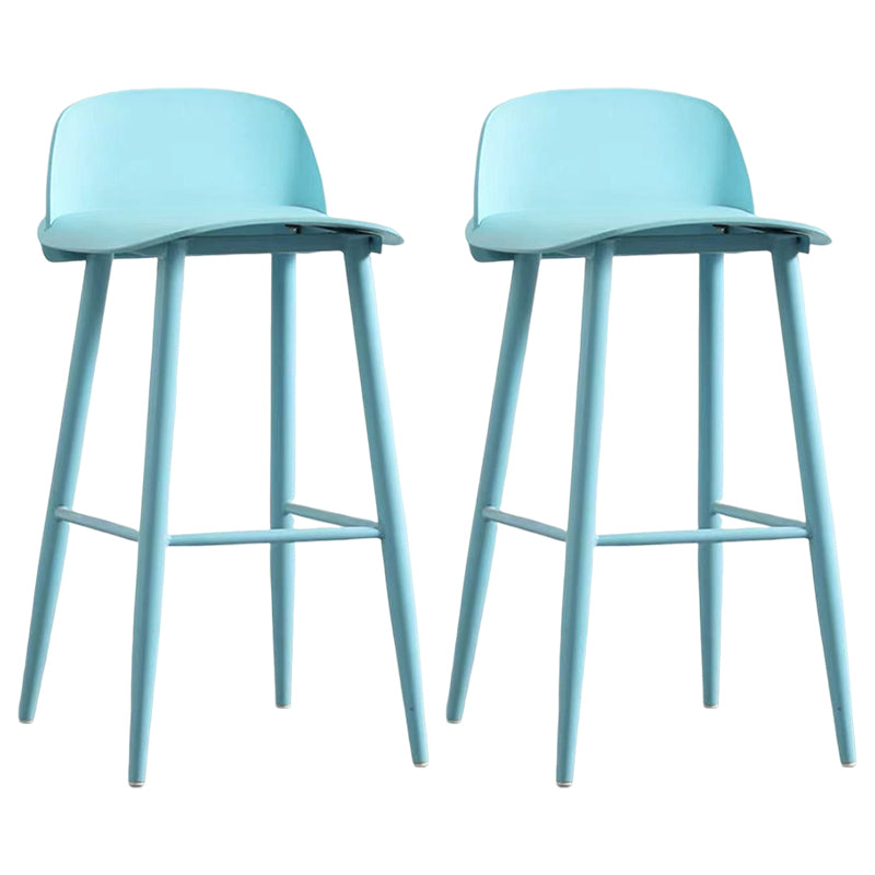 Modern Rectangle Bar and Counter Stool Low Back Stool with 4 Legs