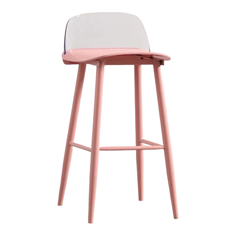 Modern Rectangle Bar and Counter Stool Low Back Stool with 4 Legs