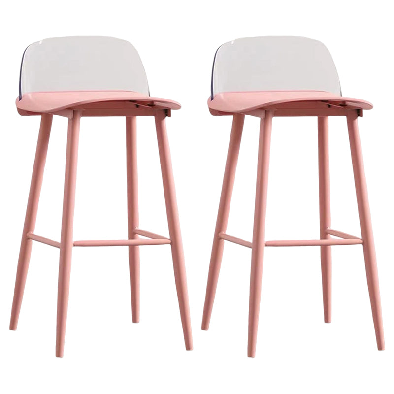 Modern Rectangle Bar and Counter Stool Low Back Stool with 4 Legs