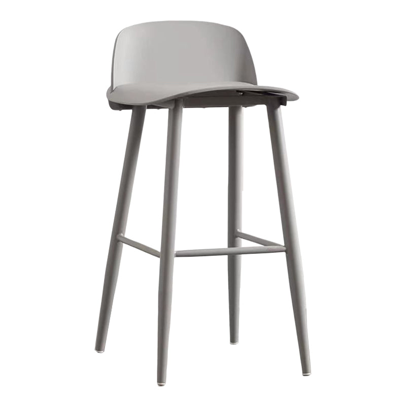 Modern Rectangle Bar and Counter Stool Low Back Stool with 4 Legs