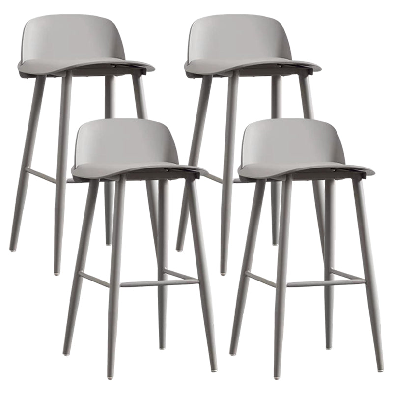 Modern Rectangle Bar and Counter Stool Low Back Stool with 4 Legs