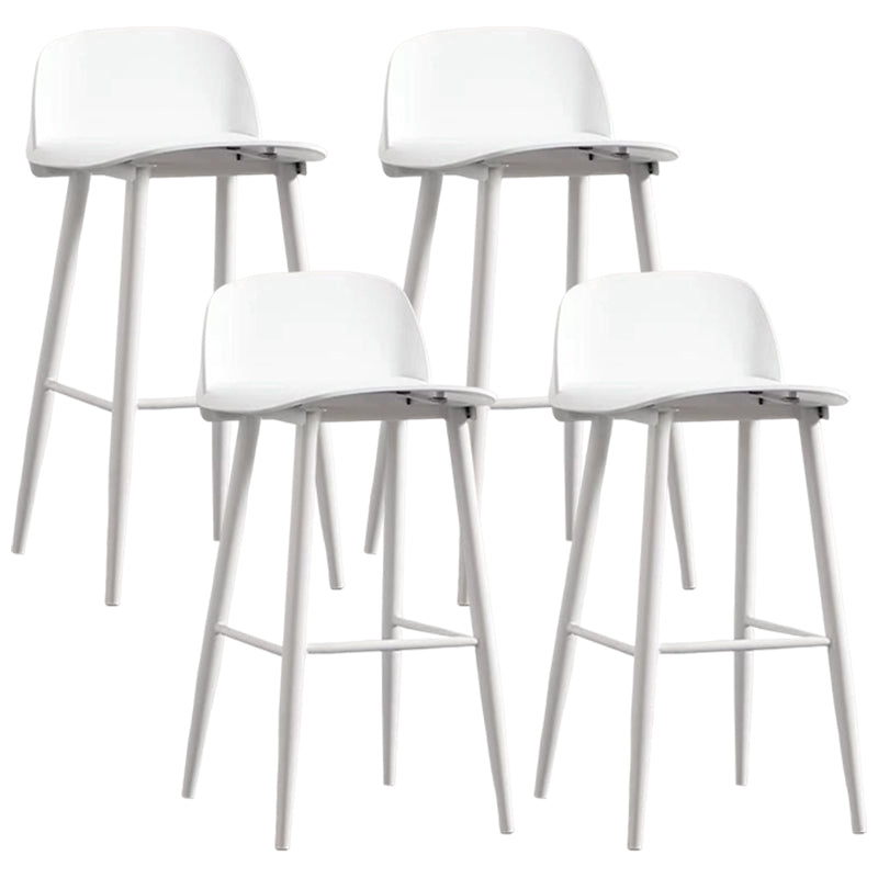 Modern Rectangle Bar and Counter Stool Low Back Stool with 4 Legs