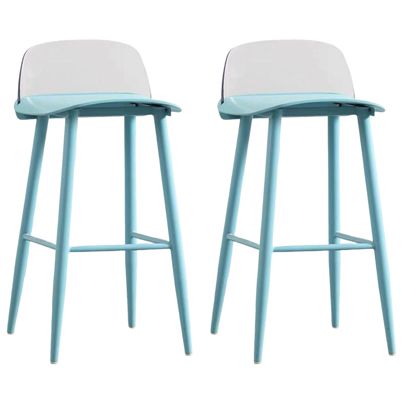Modern Rectangle Bar and Counter Stool Low Back Stool with 4 Legs