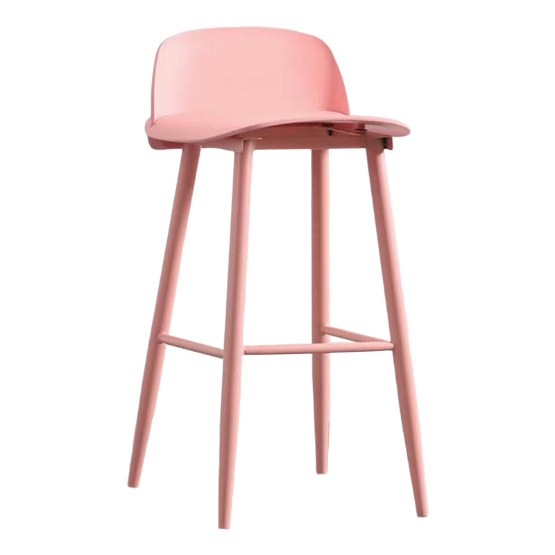 Modern Rectangle Bar and Counter Stool Low Back Stool with 4 Legs