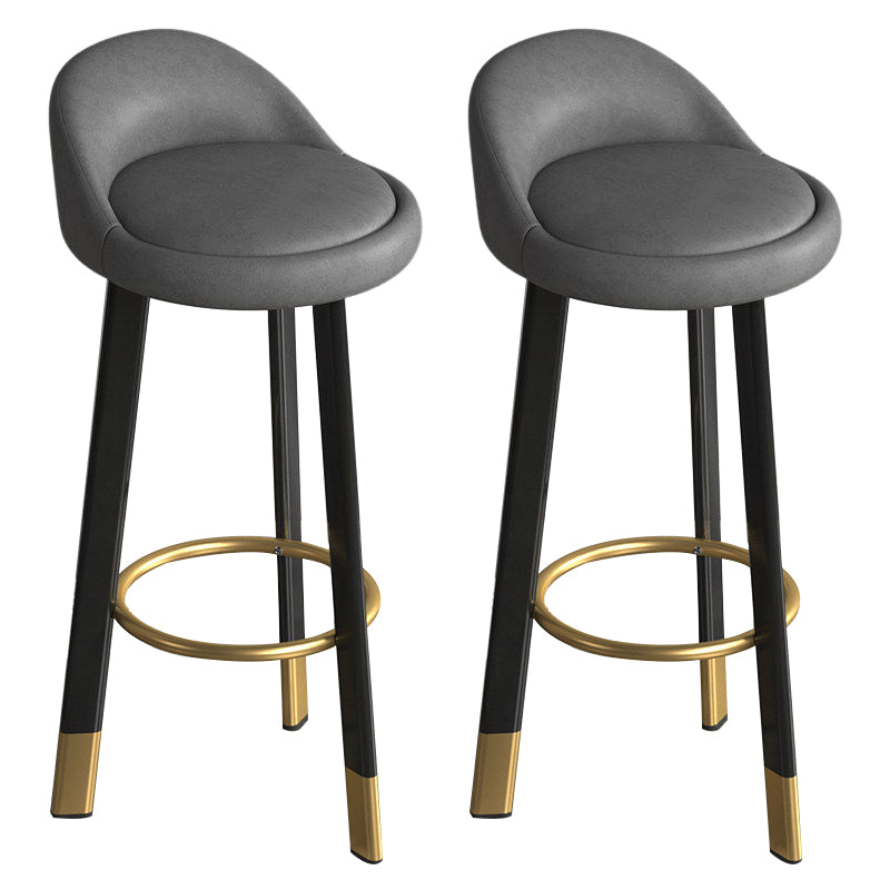 Metal Modern Kitchen Dining Room Armless Stool Low Back Bar Stool