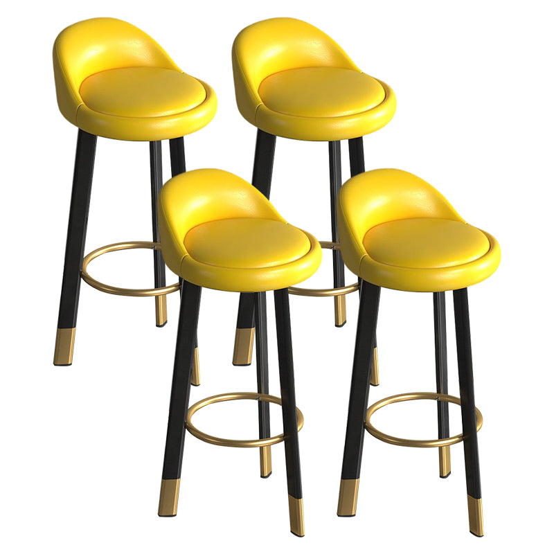 Metal Modern Kitchen Dining Room Armless Stool Low Back Bar Stool
