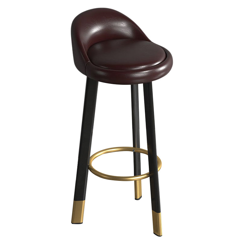Metal Modern Kitchen Dining Room Armless Stool Low Back Bar Stool