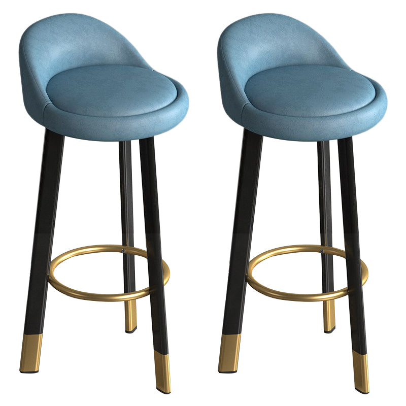 Metal Modern Kitchen Dining Room Armless Stool Low Back Bar Stool