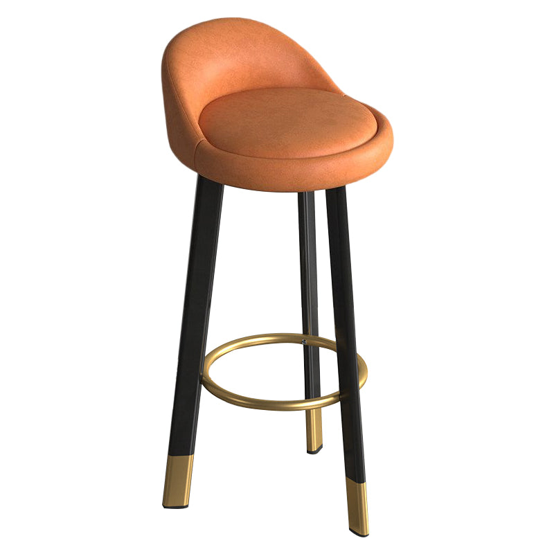 Metal Modern Kitchen Dining Room Armless Stool Low Back Bar Stool