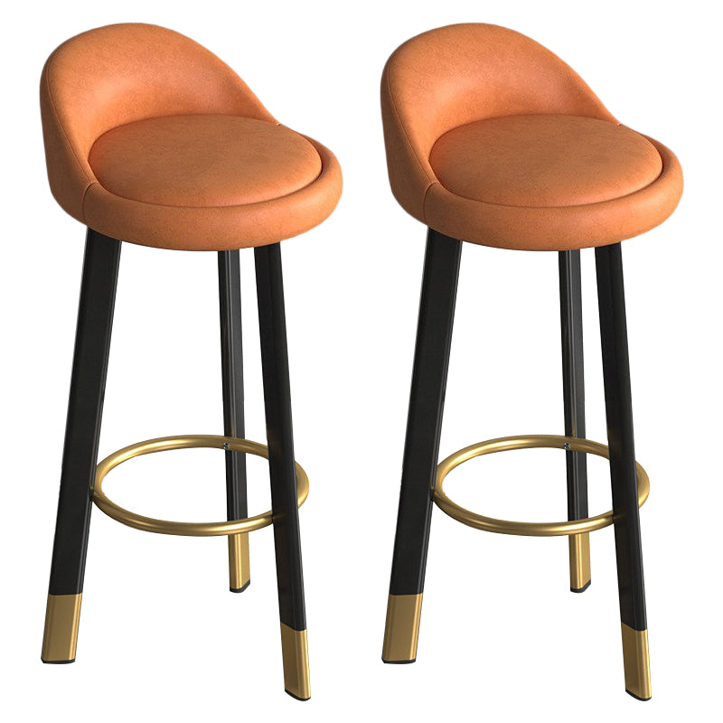 Metal Modern Kitchen Dining Room Armless Stool Low Back Bar Stool