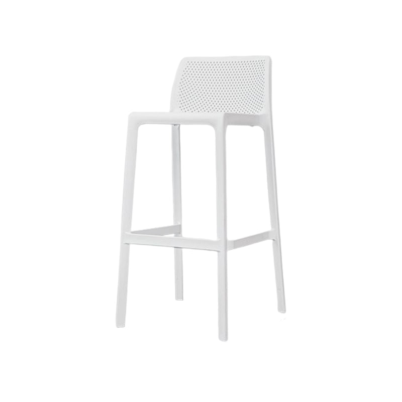Scandinavian Style Plastic Armless Barstools Stackable Stools for Home