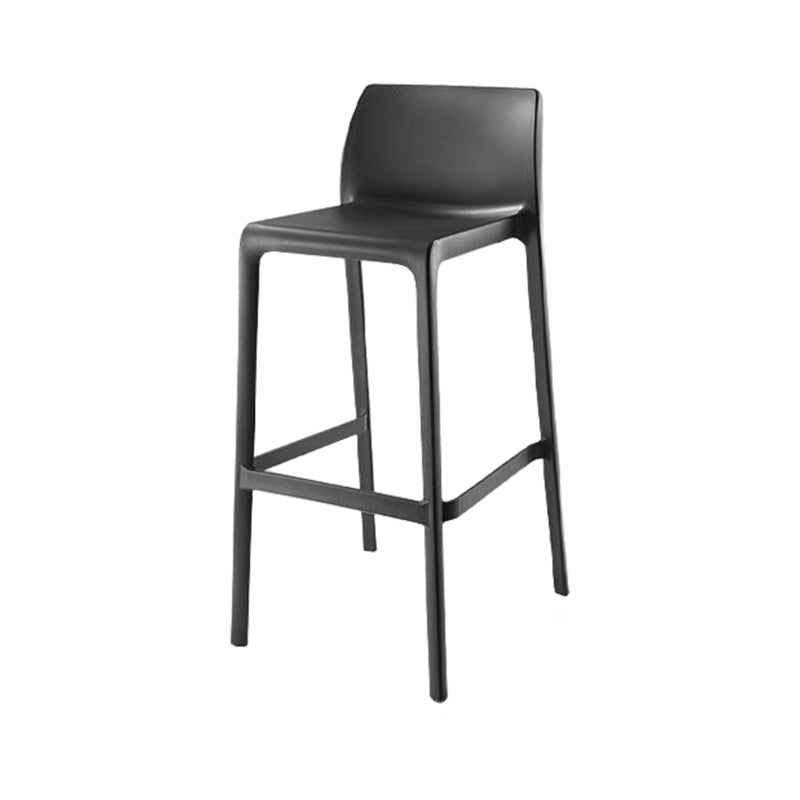Scandinavian Style Plastic Armless Barstools Stackable Stools for Home