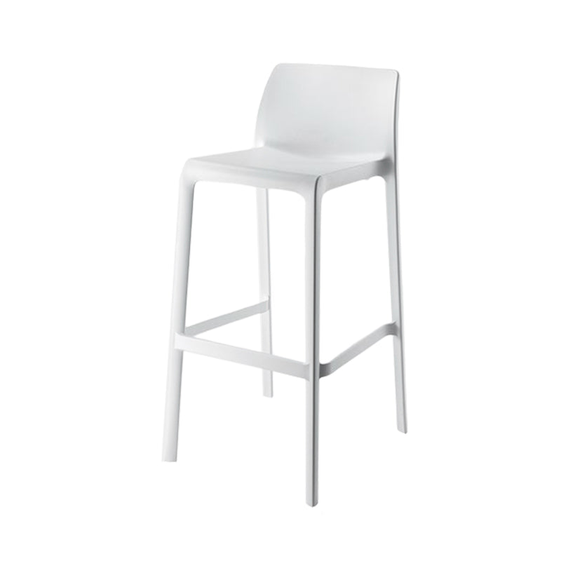 Scandinavian Style Plastic Armless Barstools Stackable Stools for Home