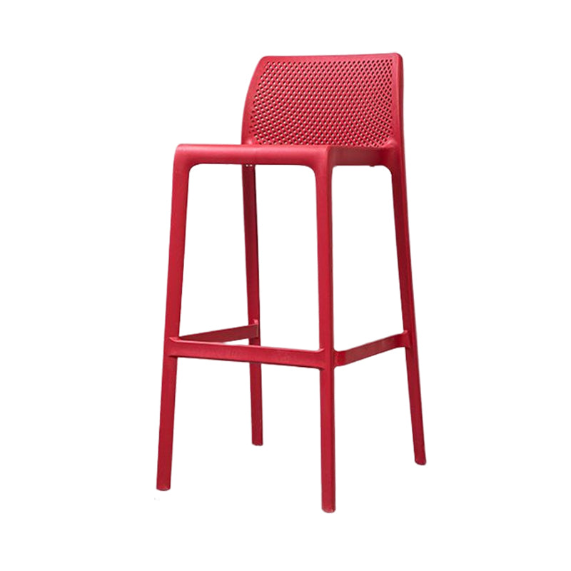 Scandinavian Style Plastic Armless Barstools Stackable Stools for Home