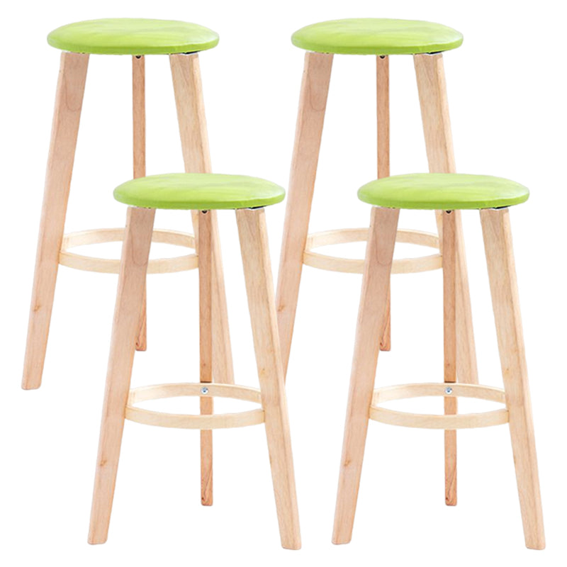 Scandinavian Backless Home Stool Matte Finish Footrest Upholstered Bar Stool