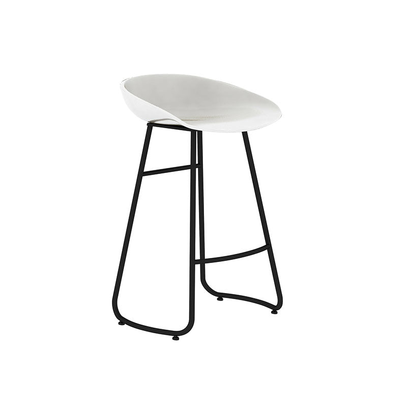 Modern Matte Finish Iron Bar Stool Footrest Milk Tea Shop Stool