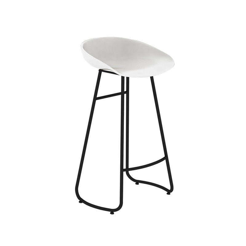 Modern Matte Finish Iron Bar Stool Footrest Milk Tea Shop Stool