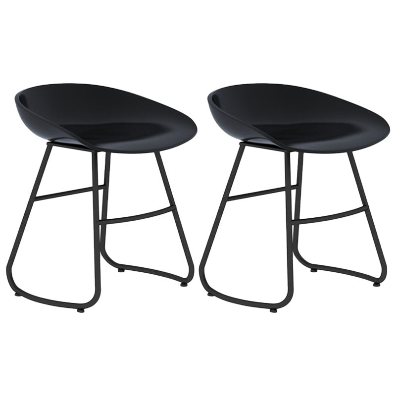Modern Matte Finish Iron Bar Stool Footrest Milk Tea Shop Stool