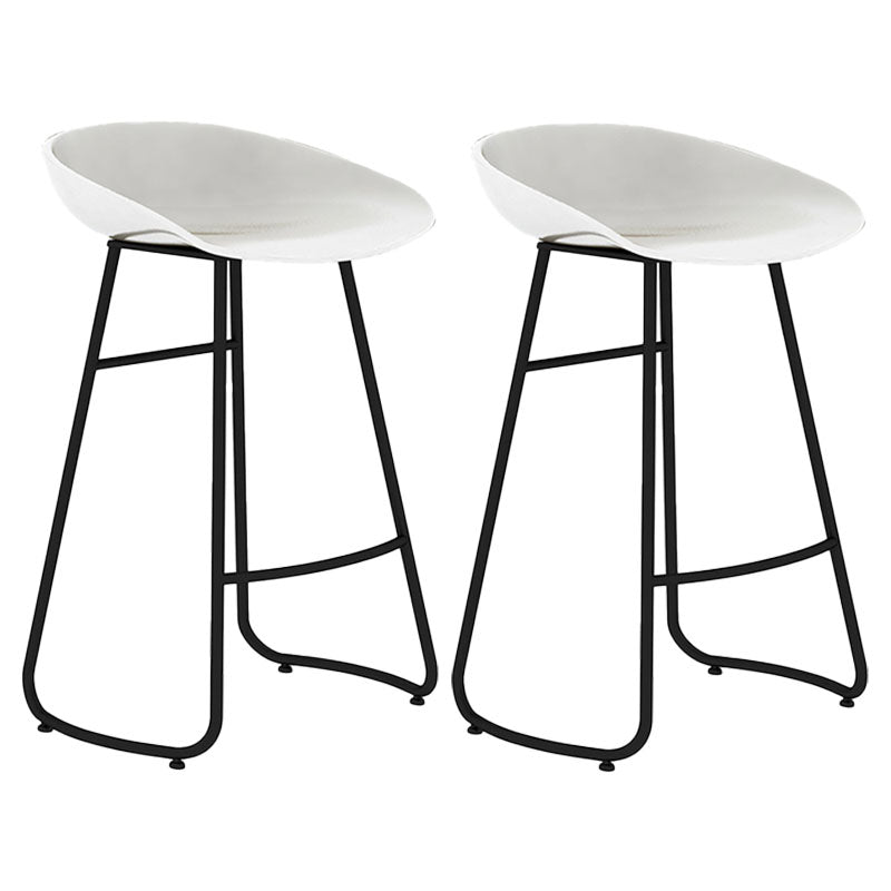 Modern Matte Finish Iron Bar Stool Footrest Milk Tea Shop Stool