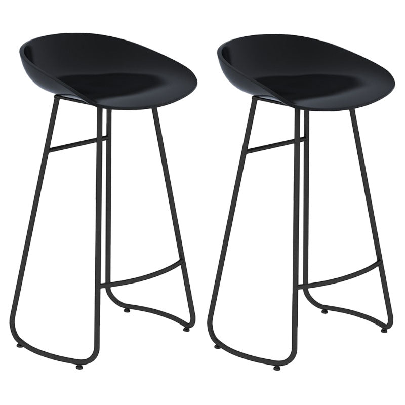 Modern Matte Finish Iron Bar Stool Footrest Milk Tea Shop Stool
