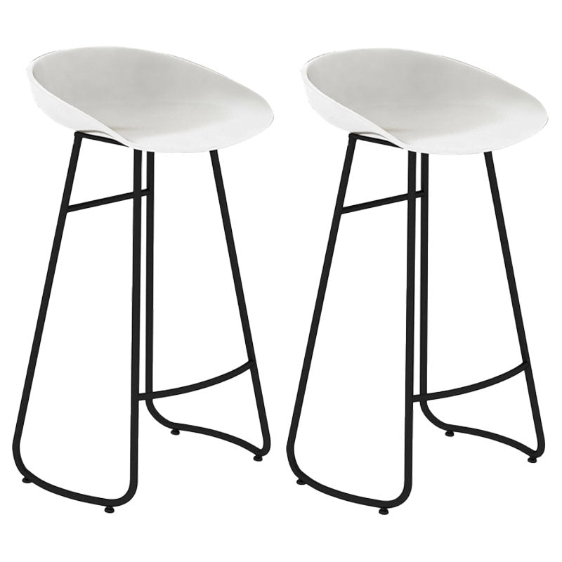 Modern Matte Finish Iron Bar Stool Footrest Milk Tea Shop Stool