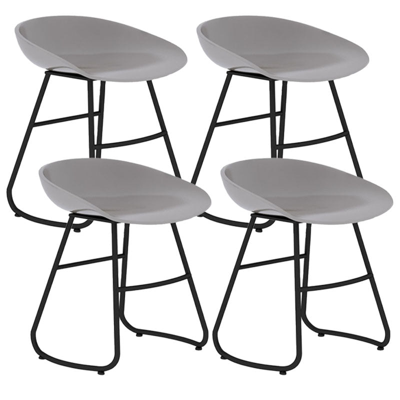 Modern Matte Finish Iron Bar Stool Footrest Milk Tea Shop Stool