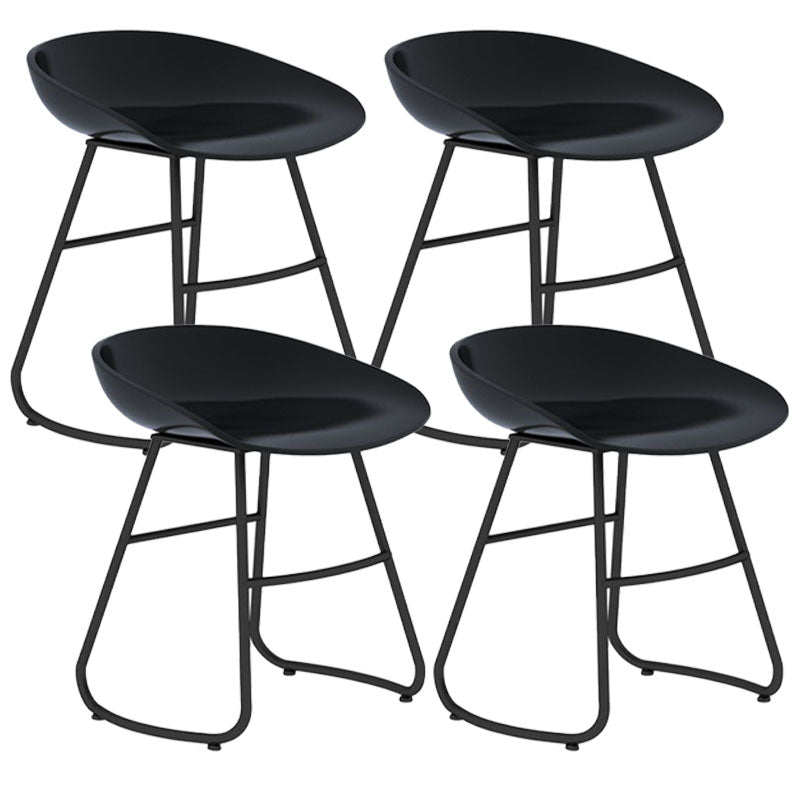 Modern Matte Finish Iron Bar Stool Footrest Milk Tea Shop Stool