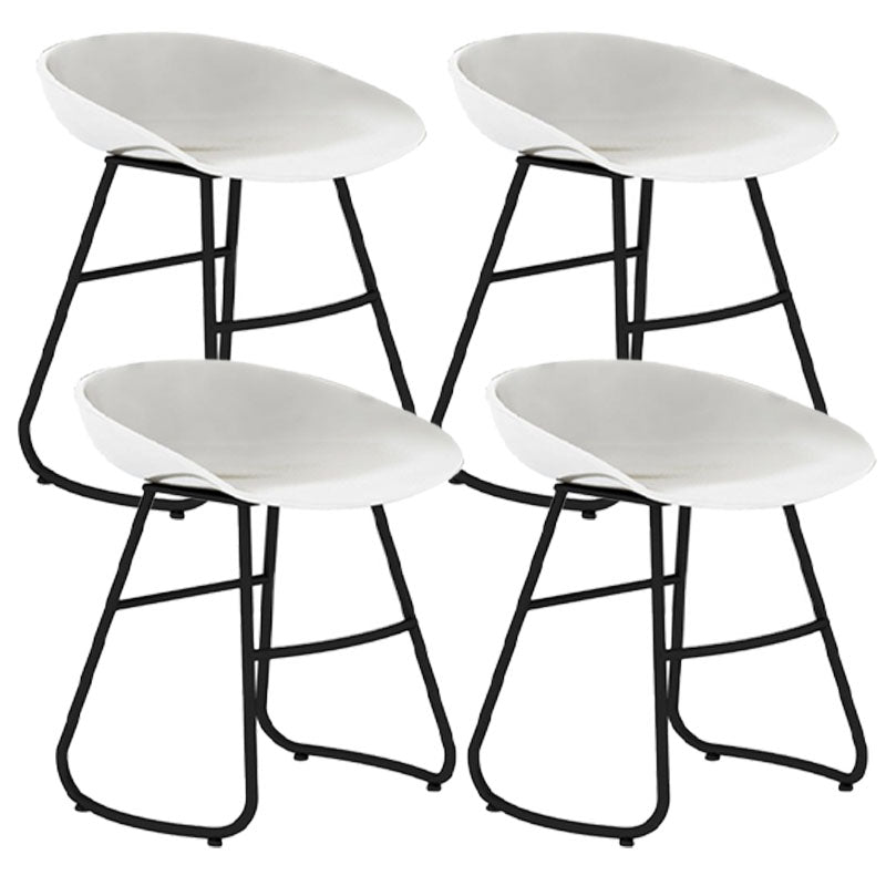Modern Matte Finish Iron Bar Stool Footrest Milk Tea Shop Stool
