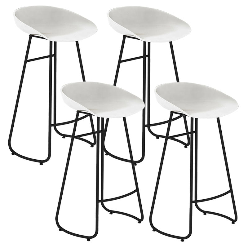 Modern Matte Finish Iron Bar Stool Footrest Milk Tea Shop Stool