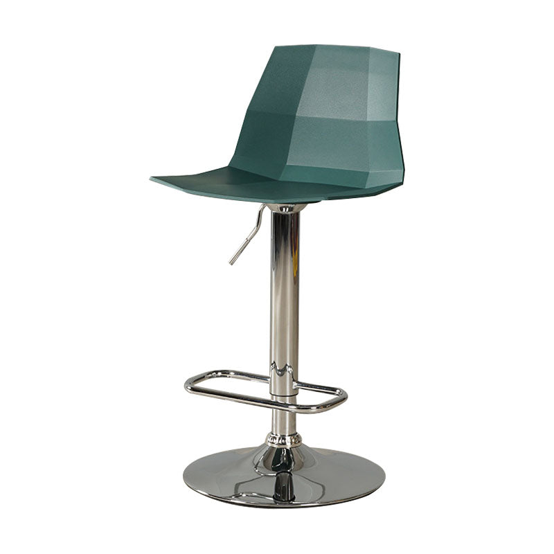 Contemporary Swivel Adjustable Height Stool Matte Finish Plastic Home Barstool