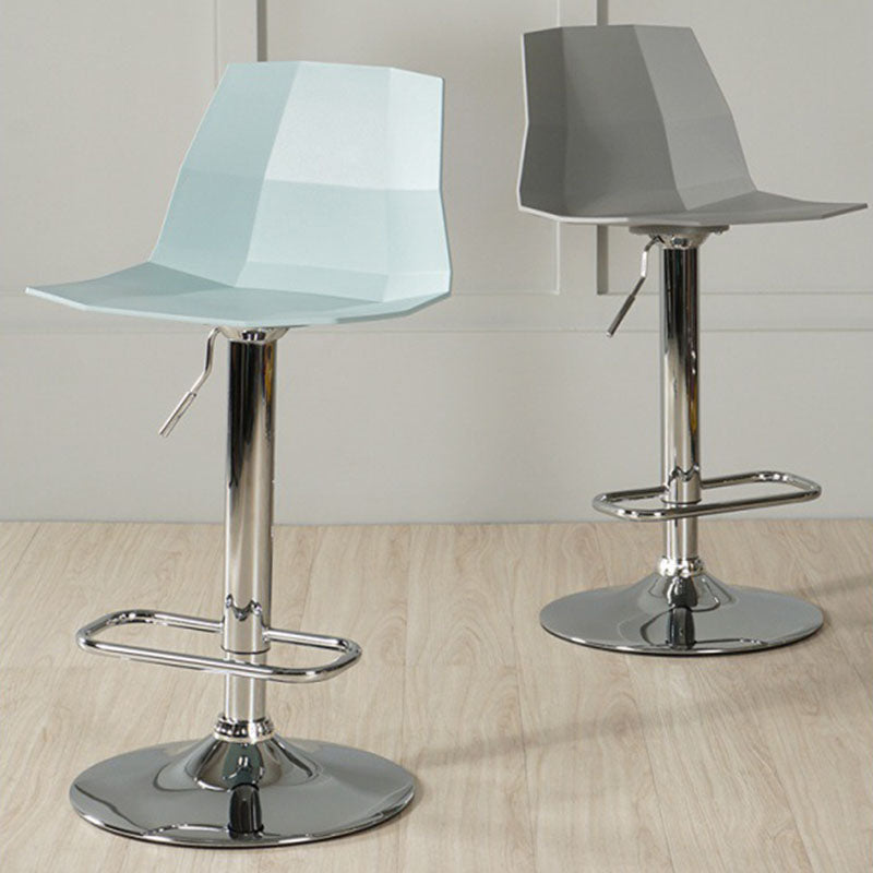 Contemporary Swivel Adjustable Height Stool Matte Finish Plastic Home Barstool