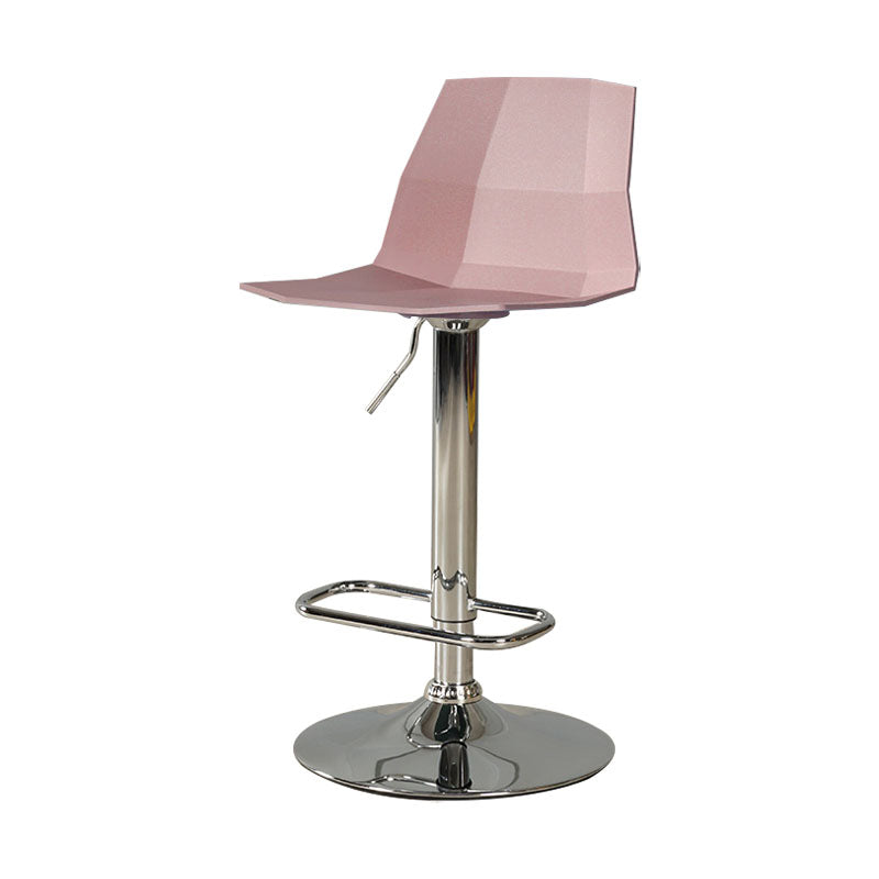 Contemporary Swivel Adjustable Height Stool Matte Finish Plastic Home Barstool