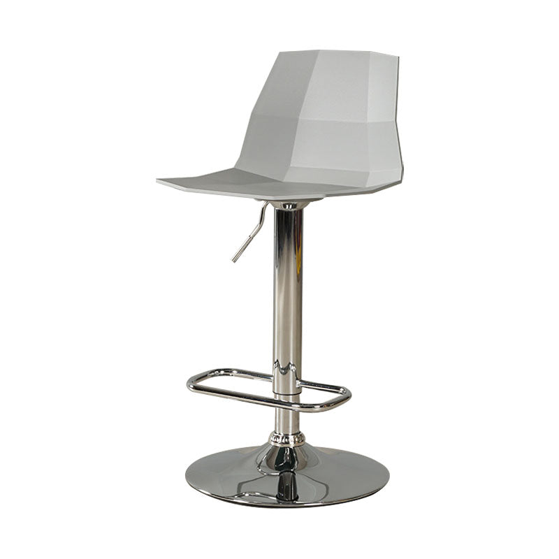 Contemporary Swivel Adjustable Height Stool Matte Finish Plastic Home Barstool