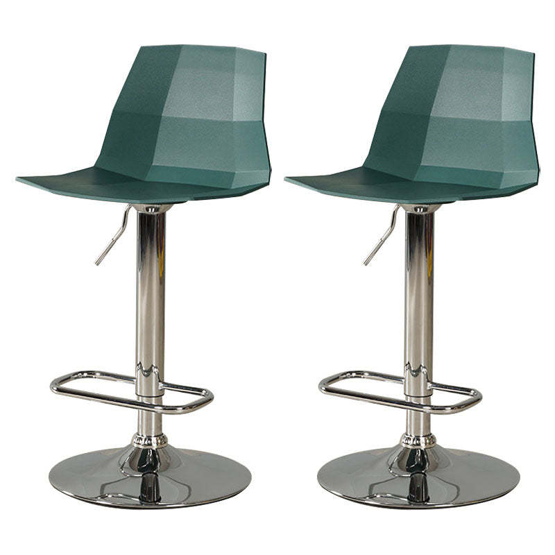 Contemporary Swivel Adjustable Height Stool Matte Finish Plastic Home Barstool