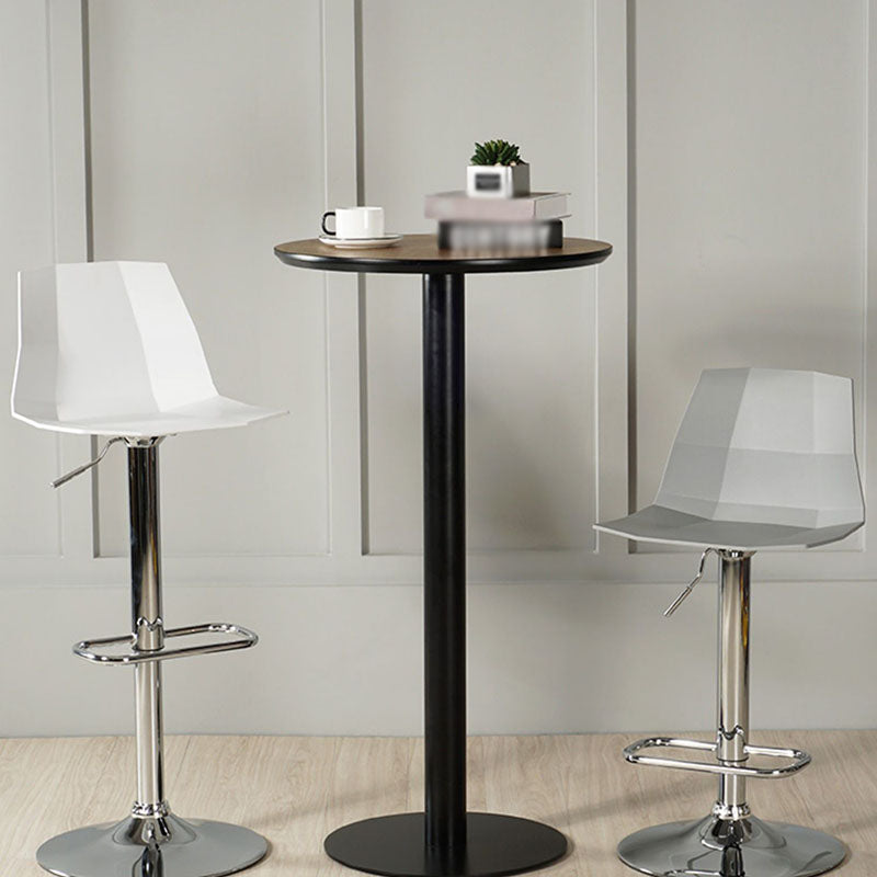 Contemporary Swivel Adjustable Height Stool Matte Finish Plastic Home Barstool