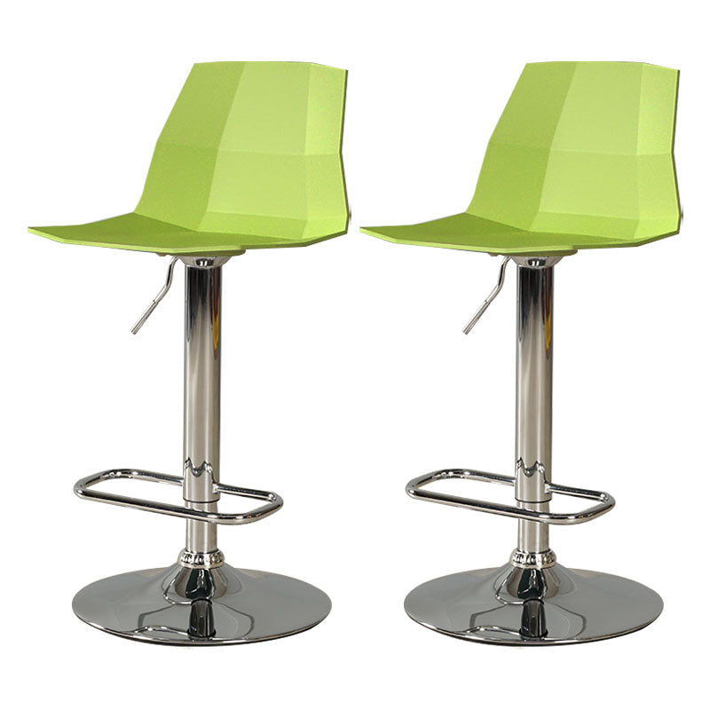 Contemporary Swivel Adjustable Height Stool Matte Finish Plastic Home Barstool