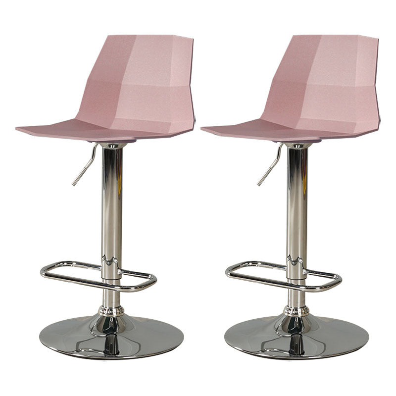 Contemporary Swivel Adjustable Height Stool Matte Finish Plastic Home Barstool